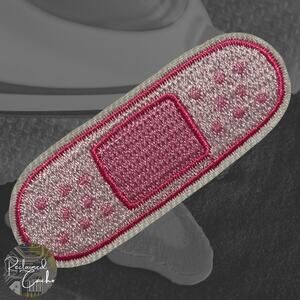 Pink Band-aid Iron On Patch